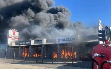 Suzuki Dealership and Bike Kings in Boksburg Engulfed in Destructive Fire